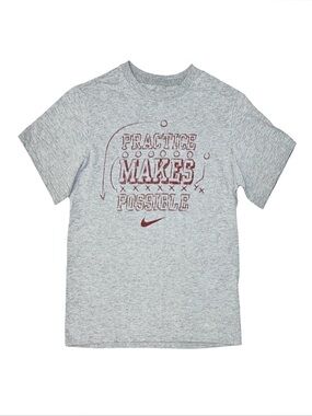 NIKE Boy's Grey Short Sleeve Shirt Medium 10/12